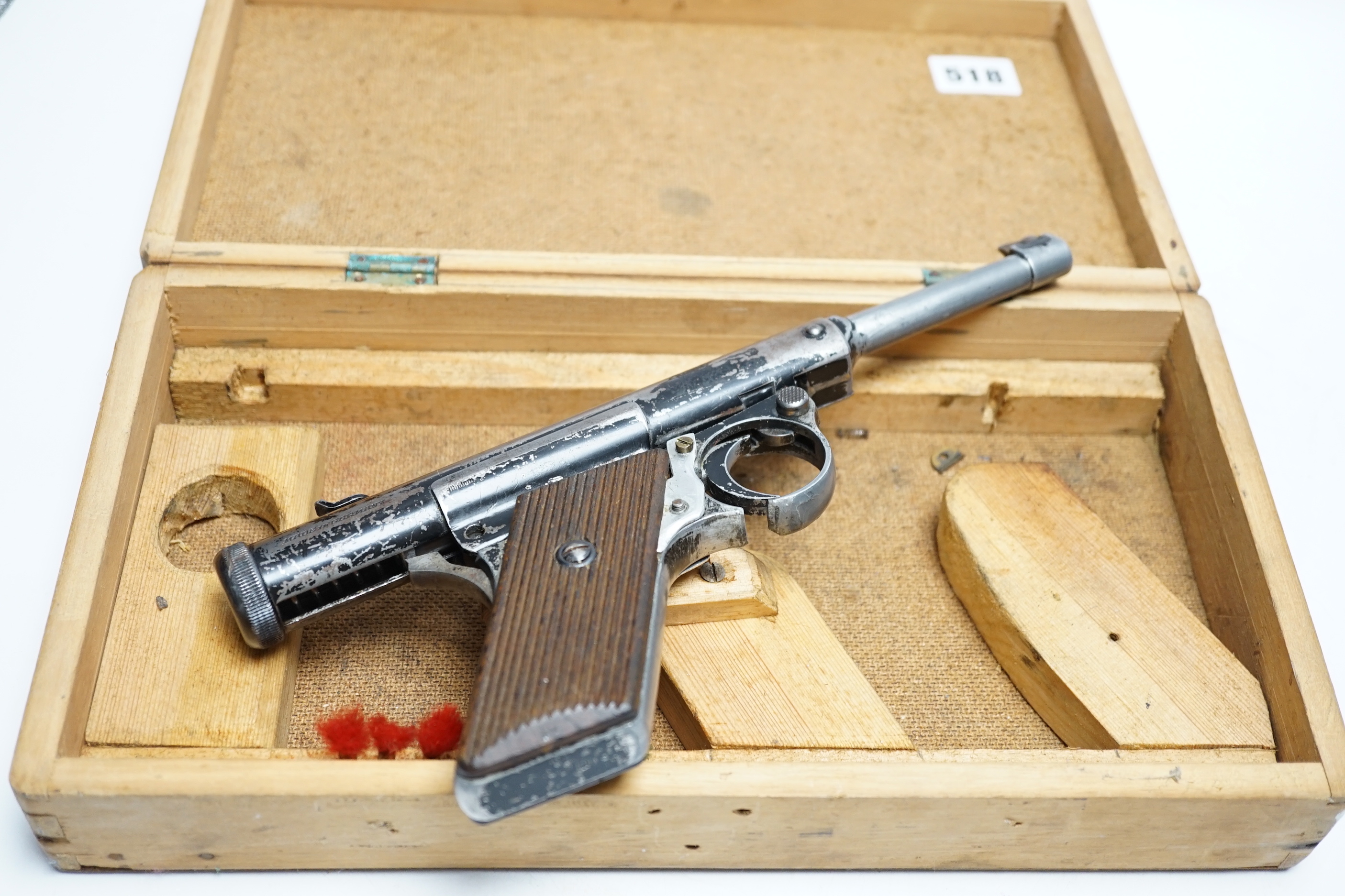 A Haenel cased air pistol